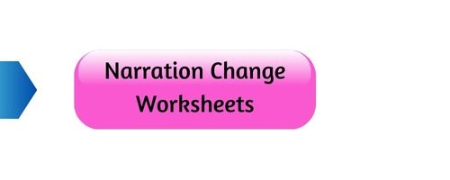 Narration change worksheets - Grade X